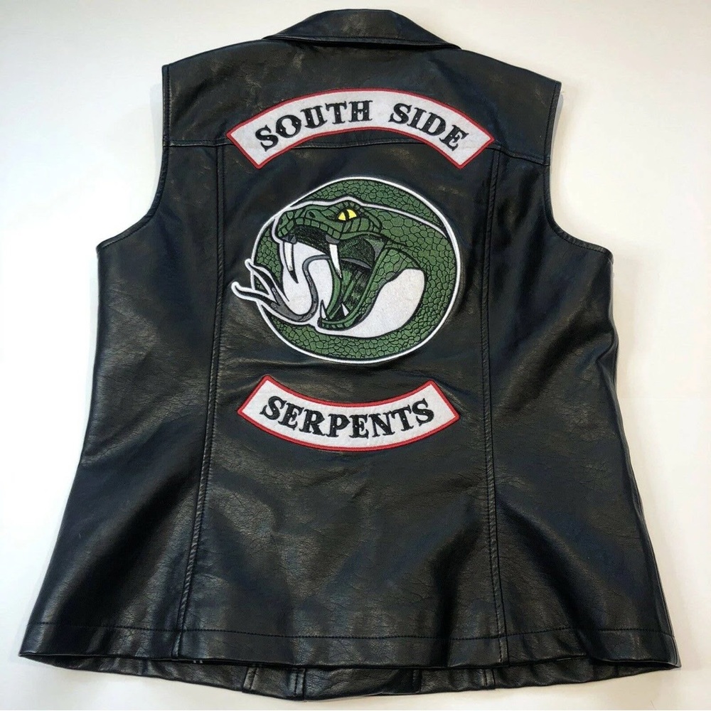 Faux Leather Serpent Vest